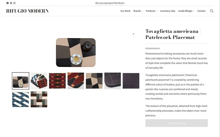 /collections/accessories-and-extras/products/tovaglietta-americana-patchwork-placemat — Rifugio Modern