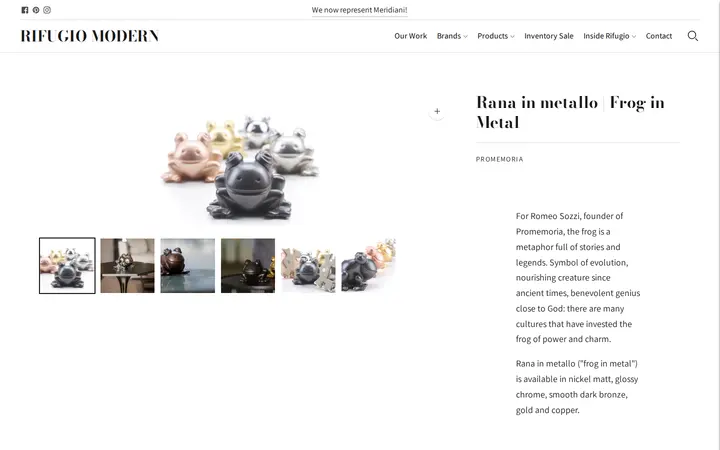 /collections/accessories-and-extras/products/rana-in-metallo-frog-in-metal — Rifugio Modern