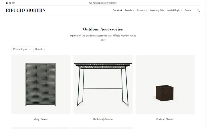 /collections/outdoor-accessories-1 — Rifugio Modern