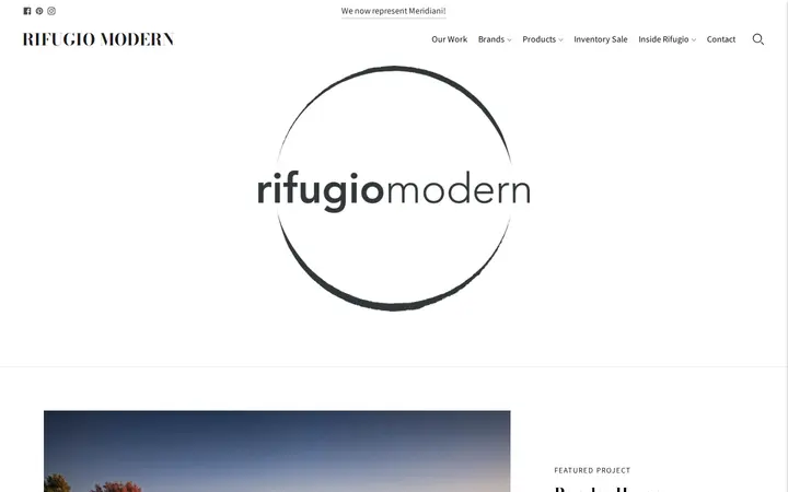 Website of Rifugio Modern