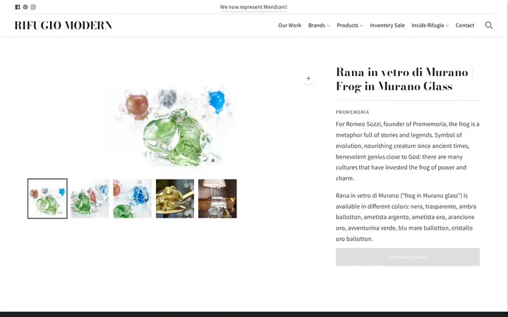 /collections/accessories-and-extras/products/rana-in-vetro-di-murano-frog-in-murano-glass — Rifugio Modern