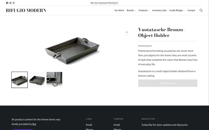 /collections/accessories-and-extras/products/vuotatasche-bronzo-object-holder — Rifugio Modern