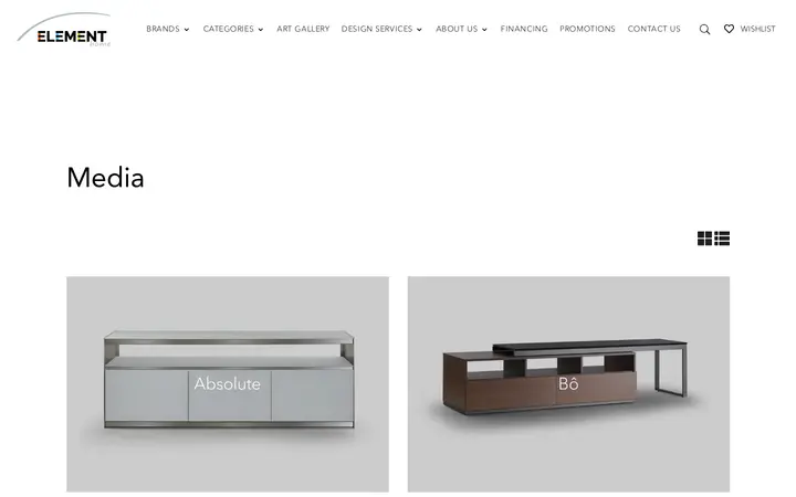 /designer-picks/media — ELEMENT Home | Furnishings & Fine Art