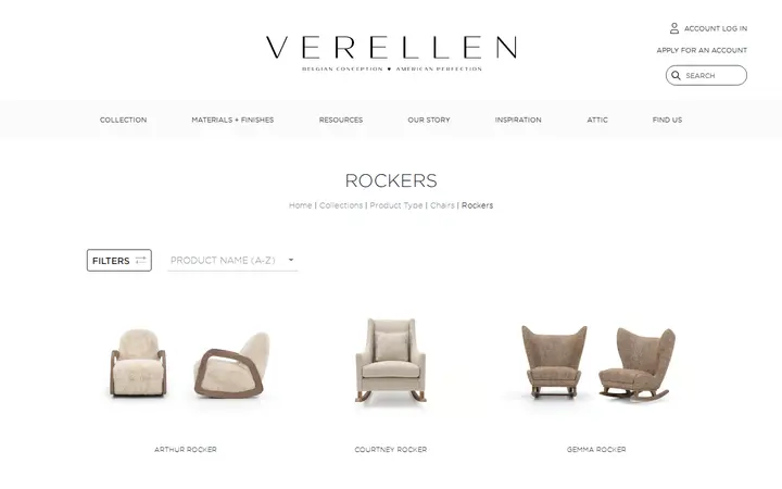 /collections/product-type/chairs/rockers — Verellen Atelier Denver