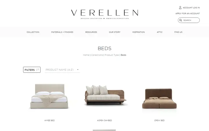 /collections/product-type/beds — Verellen Atelier Denver