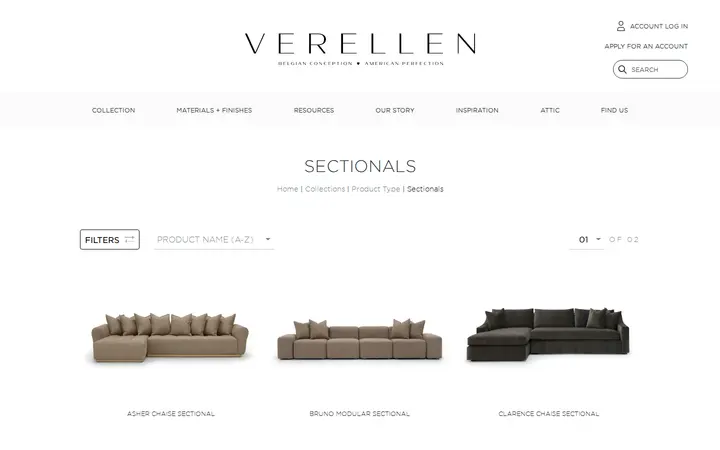 /collections/product-type/sectionals — Verellen Atelier Denver