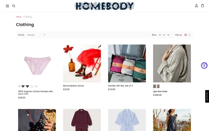 /collections/clothing — Homebody