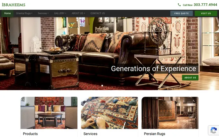 Website of Ibraheems Rugs