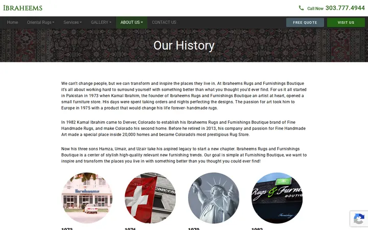 /about-us/our-history — Ibraheems Rugs
