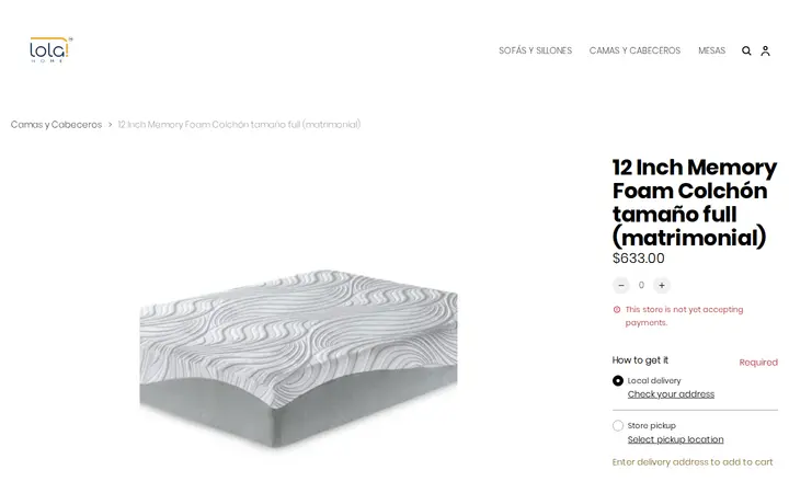 /product/12-inch-memory-foam-colch-n-tama-o-full-matrimonial-/852 — Lola Home Furniture