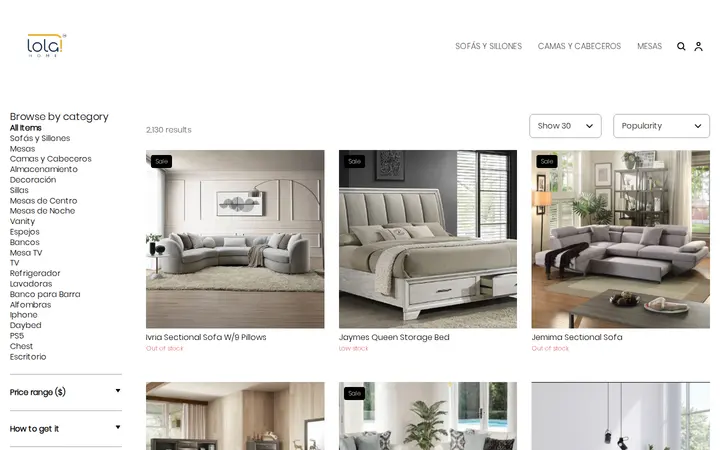 /s/shop — Lola Home Furniture