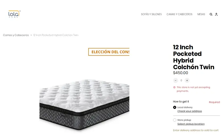 /product/12-inch-pocketed-hybrid-colch-n-twin/478 — Lola Home Furniture