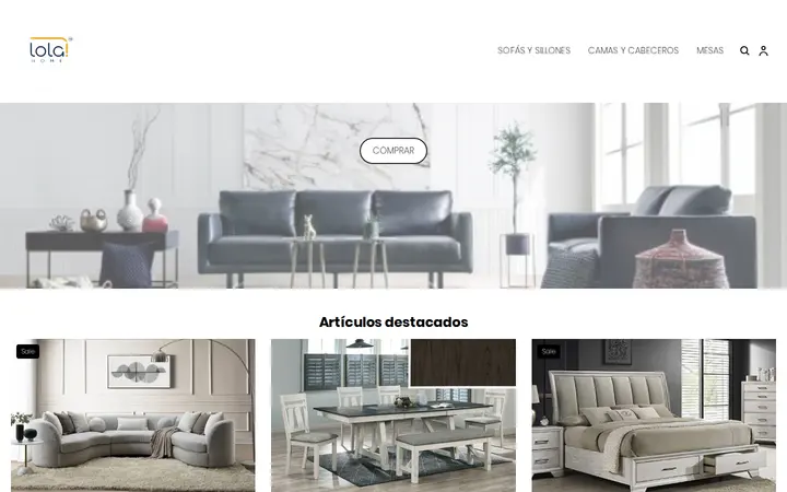 Website of Lola Home Furniture