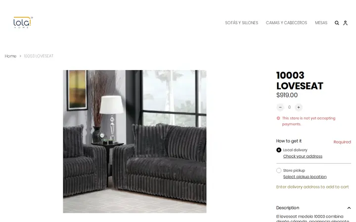 /product/10003-loveseat/33Z3I7XXLY5RCGNPRKL7C7FR — Lola Home Furniture