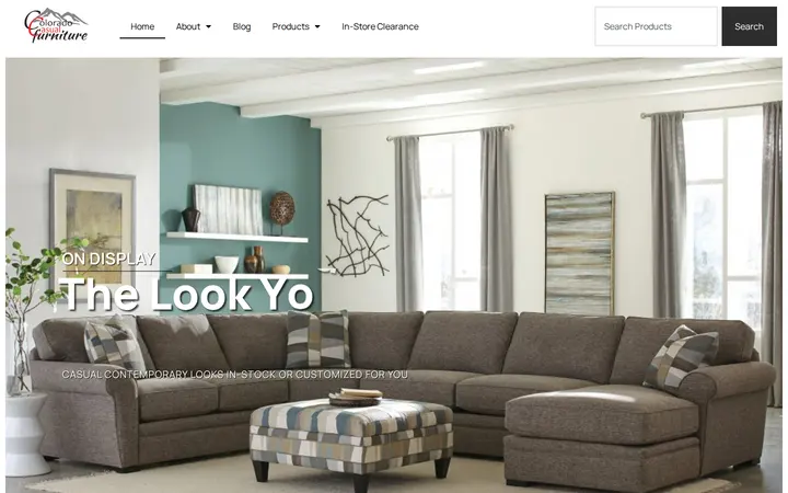 Website of Colorado Casual Furniture