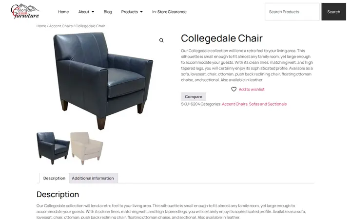 /product/collegedale-chair — Colorado Casual Furniture