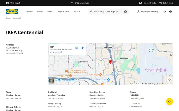 Website of IKEA