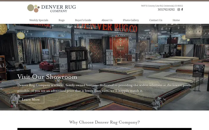 Website of Denver Rug Company