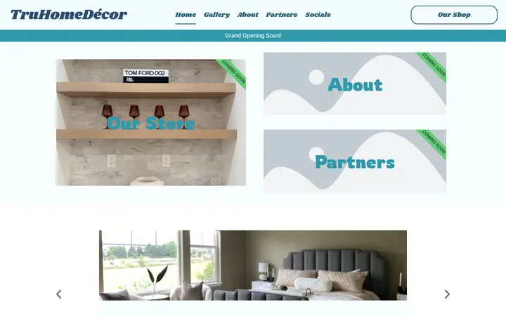 Website of Tru Home Decor