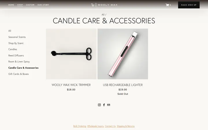 /shop/candle-care-accessories — Wooly Wax Candles