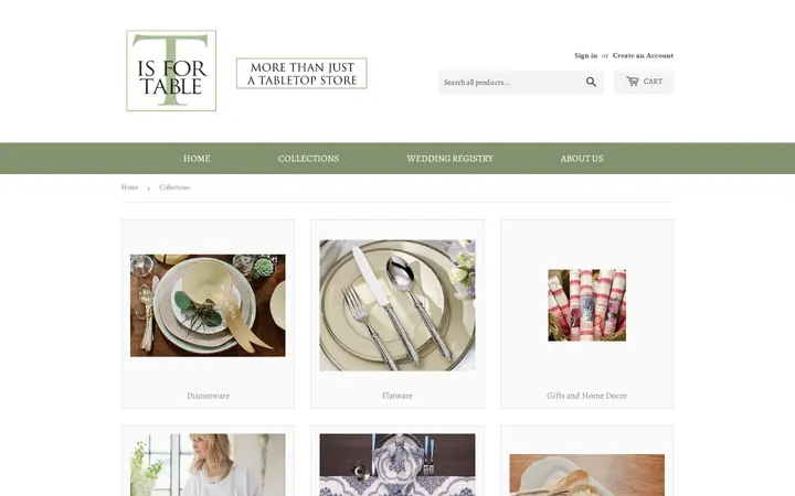 /collections — T is for Table