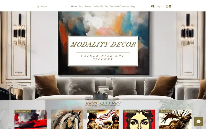 Website of Modality Decor