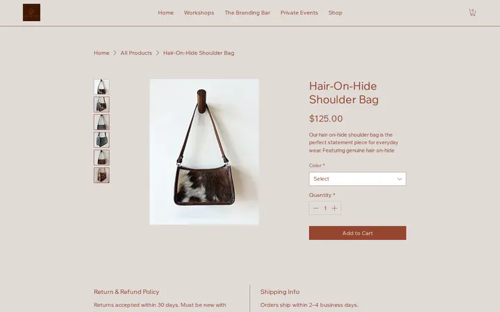 /product-page/hair-on-hide-shoulder-bag — Ember & Stitch