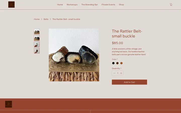 /product-page/the-rattler-belt-small-buckle — Ember & Stitch
