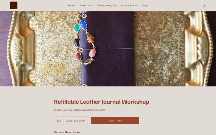 /service-page/refillable-leather-journal-workshop — Ember & Stitch