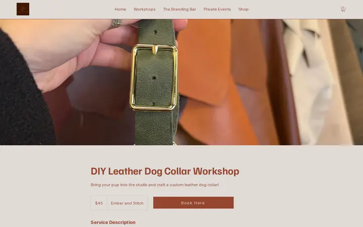 /service-page/diy-leather-dog-collar-workshop — Ember & Stitch