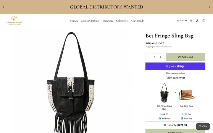 /products/bet-fringe-sling-bag — Chebet Mutai