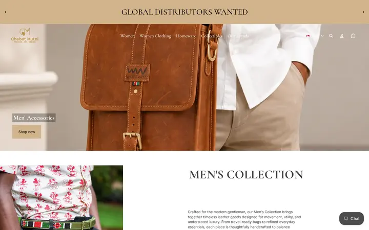 Website of Chebet Mutai