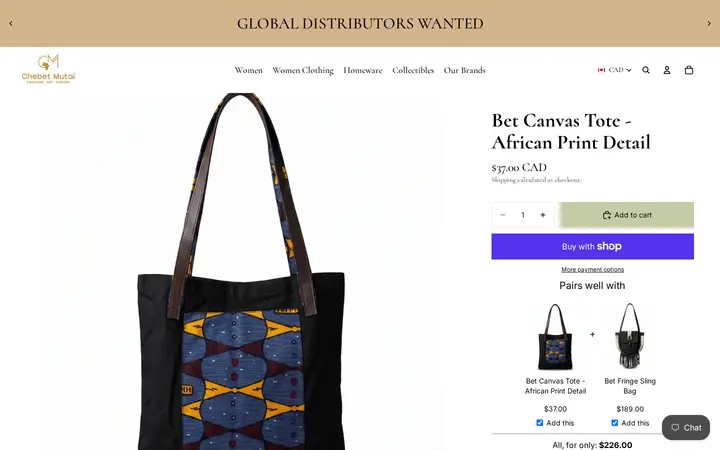 /products/bet-canvas-tote-african-print-detail — Chebet Mutai
