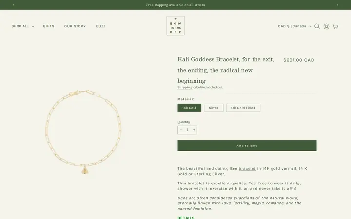 /products/bee-charm-bracelet — Bow to the Bee Luxury Jewelry