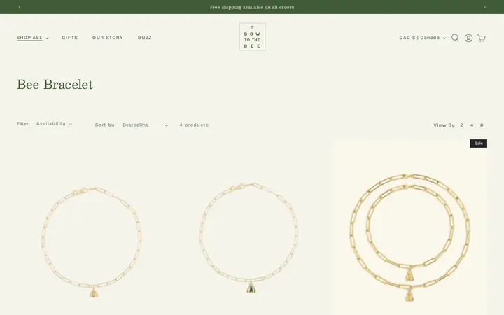 /collections/bracelet — Bow to the Bee Luxury Jewelry