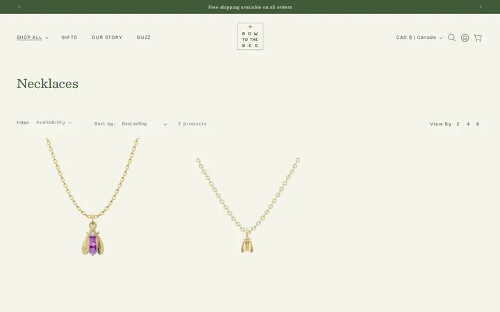 /collections/bee-necklaces — Bow to the Bee Luxury Jewelry