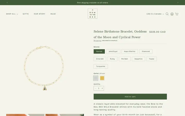 /products/birthstone-bee-bracelet-bee-wild — Bow to the Bee Luxury Jewelry