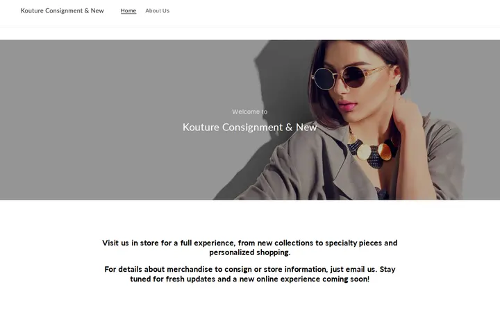 Website of Kouture Consignment