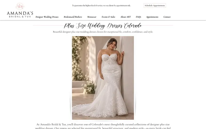/plussizeweddingdresses — Amanda's Bridal & Tux