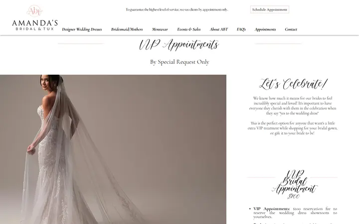 /vipbridalappointment — Amanda's Bridal & Tux
