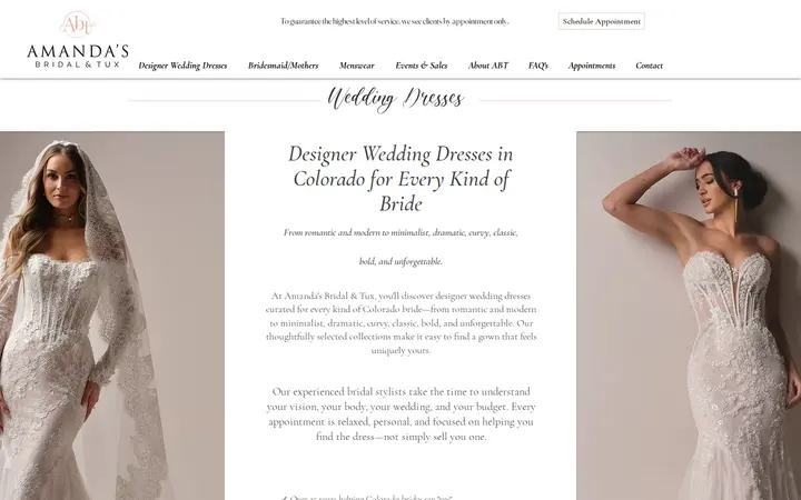 /weddingdresses — Amanda's Bridal & Tux