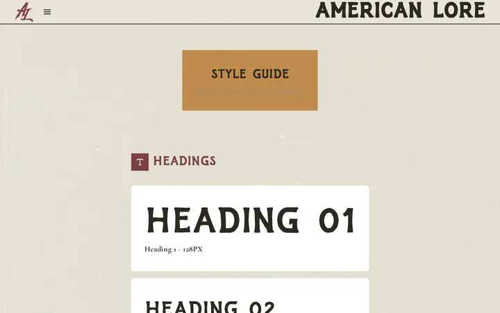 /template/style-guide — American Lore