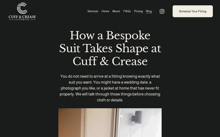 /blog/bespoke-experience — Cuff & Crease