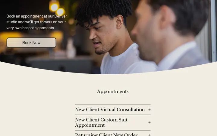 /appointments — Cuff & Crease