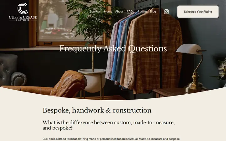 /faqs-1 — Cuff & Crease