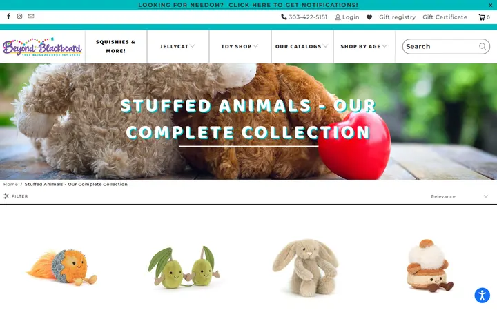 /collections/stuffed-animals-our-complete-collection — Beyond the Blackboard