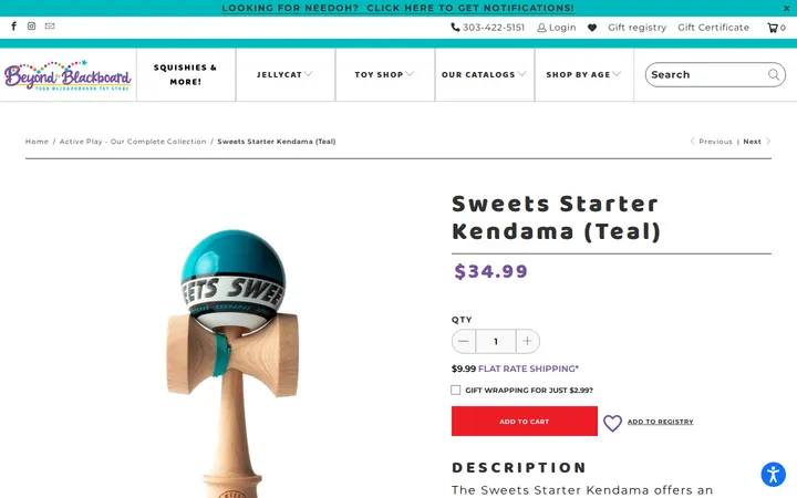 /collections/active-play-our-complete-collection/products/sweets-starter-kendama-teal — Beyond the Blackboard