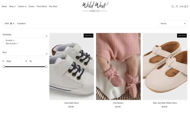 /collections/shoes-booties — Wild West Baby Co