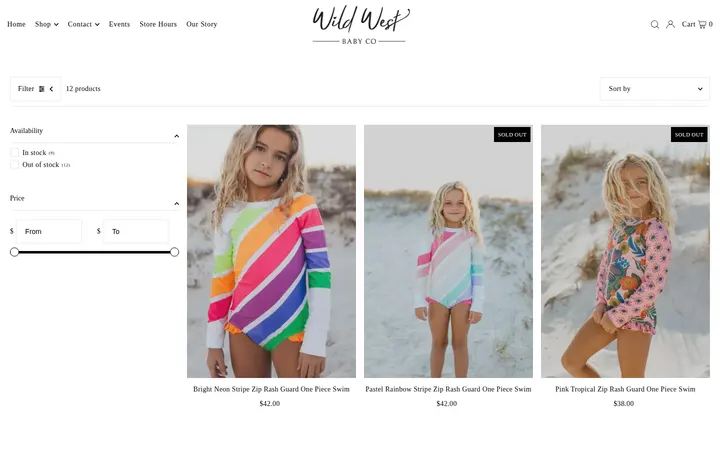 /collections/swimwear — Wild West Baby Co