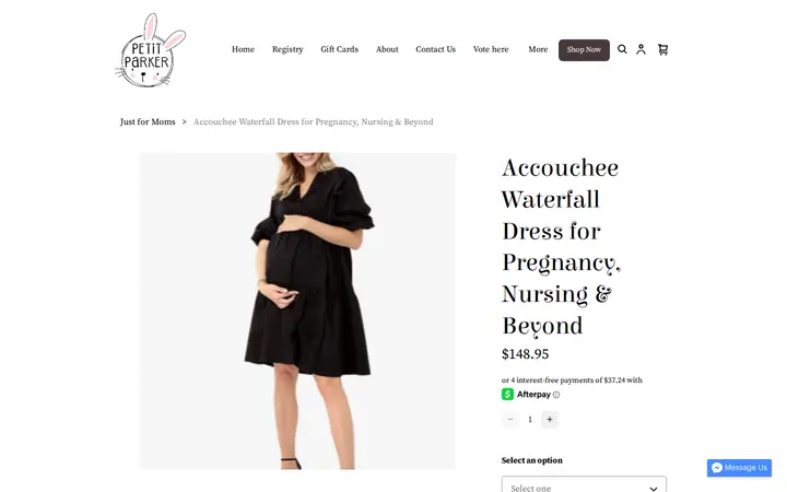 /product/accouchee-waterfall-dress-for-pregnancy-nursing-beyond/4684 — Petit Parker + Co